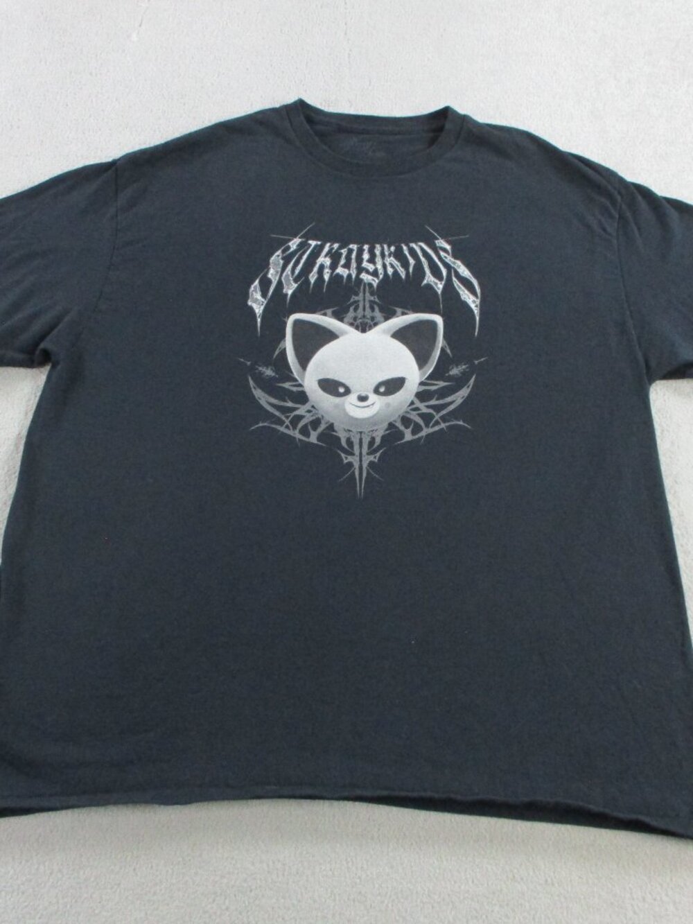Stray Kids Shirt Adult XL Black Evil Skzoo Graphic Print Crewneck Tee Band Kpop - Picture 1 of 8